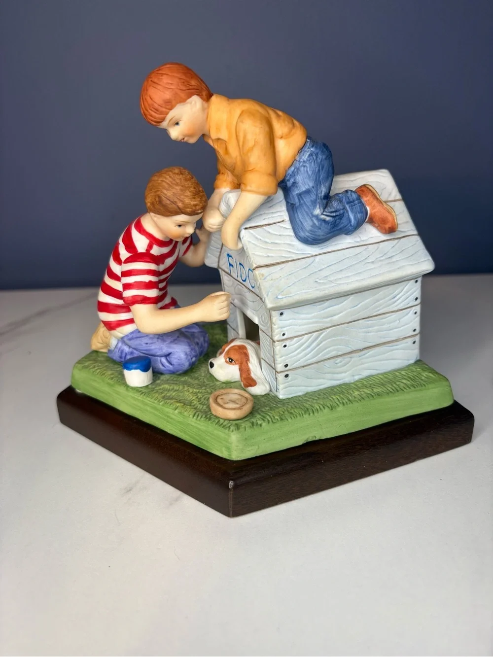 Vintage 1986 Norman Rockwell A Home for Fido’ Porcelain Figurine